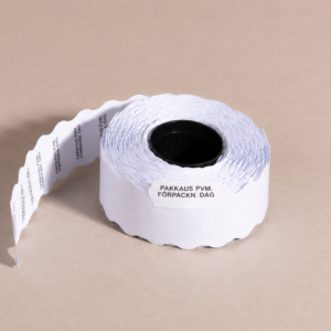 Pakkauspäiväetiketti 26 x 12 mm valkoinen etikettirulla